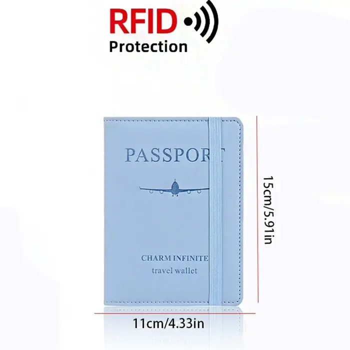 Porte-passeport en cuir PU avec RFID