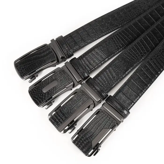 Ceinture d'affaires à boucle carrée pour hommes