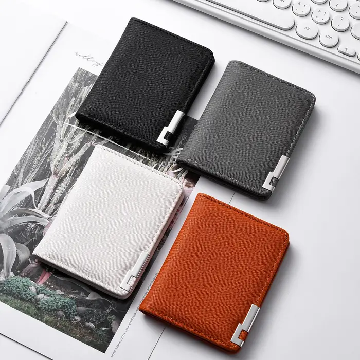 Portefeuille court en cuir pour hommes