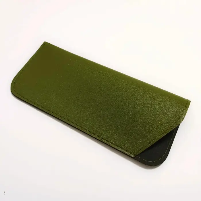 1pc Étui à lunettes souple en cuir PU tendance, étui à lunettes de lecture, housse de protection por