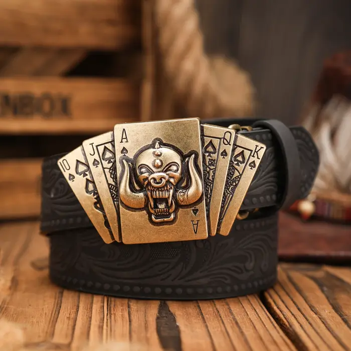 Ceinture en PU à boucle western