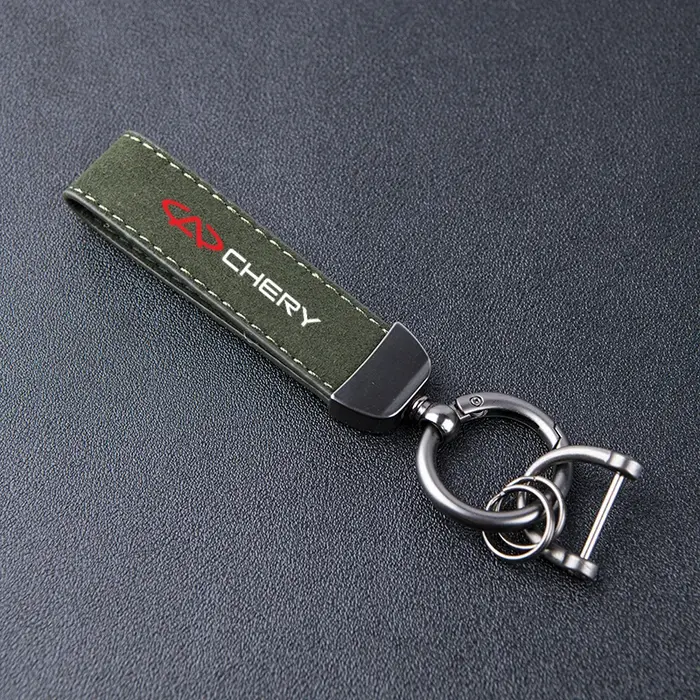 Porte-clés en cuir et daim pour Chery TIGGO 2 3 4 5 7 Pro 8 3X A1 QQ Arrizo, accessoires de voiture