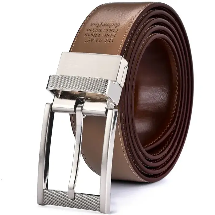 Ceinture en cuir réversible pour hommes