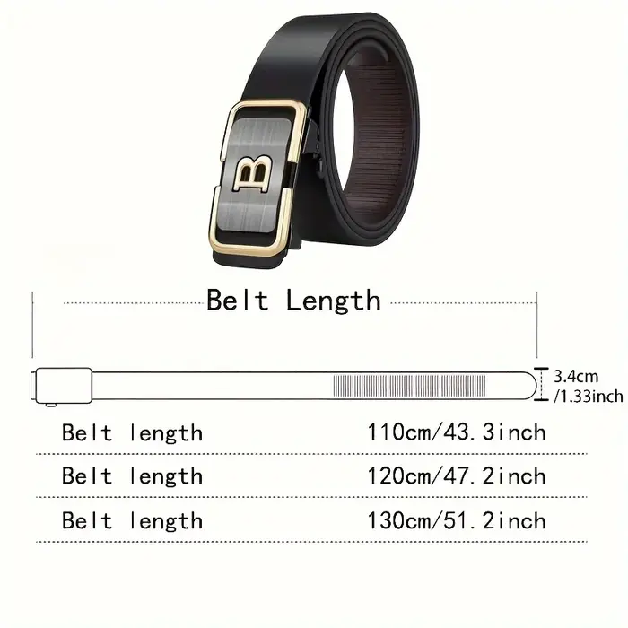 JIFANPAUL Nouvelle Ceinture Homme Tendance à Boucle Automatique Sans Dents