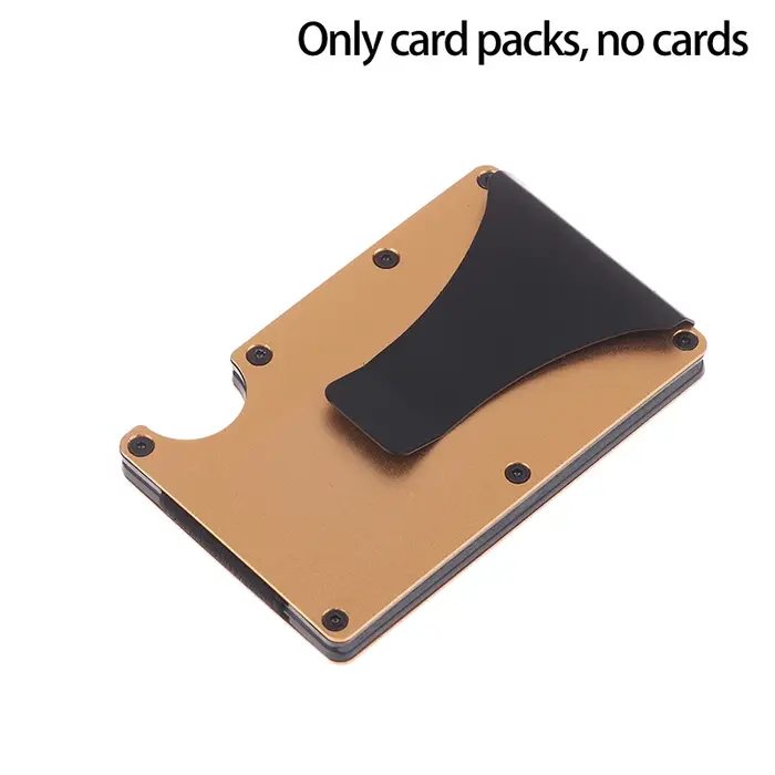 Portefeuille minimaliste unisexe - Portefeuille RFID ultra-fin avec porte-cartes de crédit et porte-