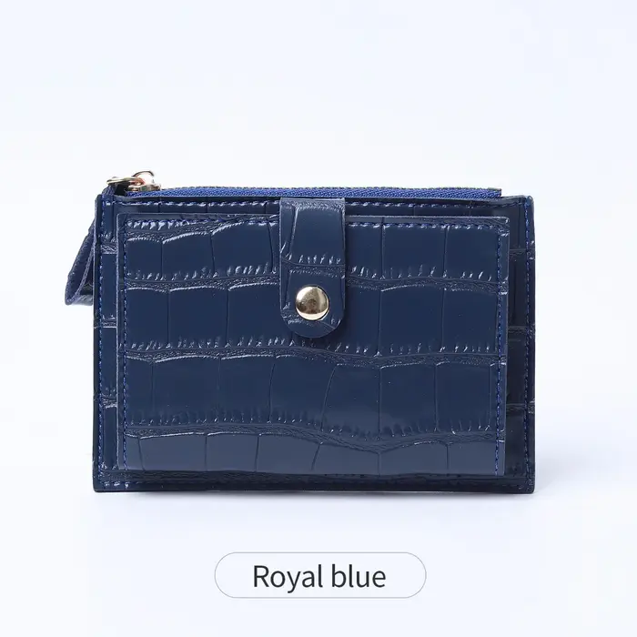 Petit portefeuille ultra-fin pour femme, portefeuille porte-carte d'identité de crédit en cuir PU, M