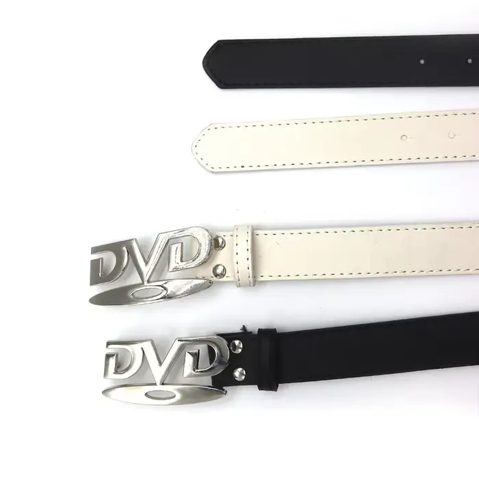 Ceinture unisexe à boucle DVD nostalgique