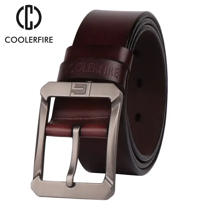 Ceintures en cuir véritable Coolerfire pour hommes