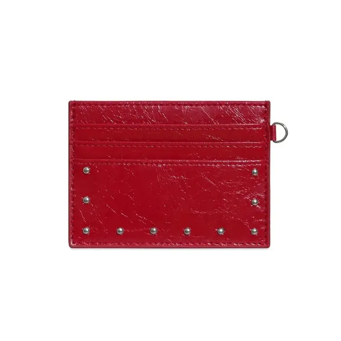 Portefeuille élégant en cuir craquelé ultra fin