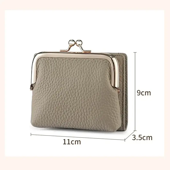 Portefeuille en cuir véritable pour femme