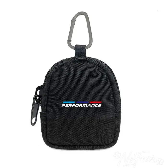 Porte-clés, porte-monnaie, pochette, sac, porte-clés avec poche zippée pour emblème BMW M E46 E36 E3