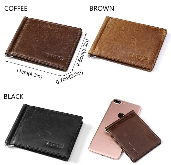 KAVIS – portefeuille mince minimaliste pour hommes