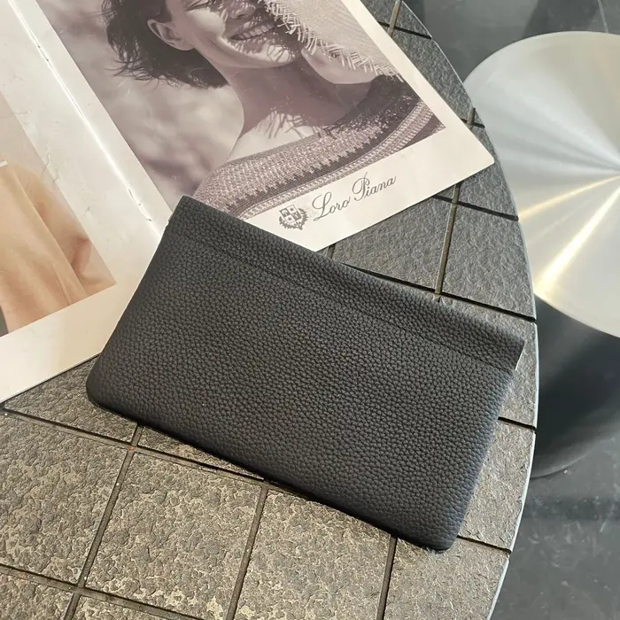 Portefeuille long minimaliste en cuir véritable pour femmes, personnalisable avec des lettres, ultra