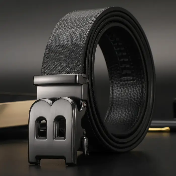 Haute qualité hommes ceinture concepteur en cuir véritable ceintures mâle métal automatique boucle d