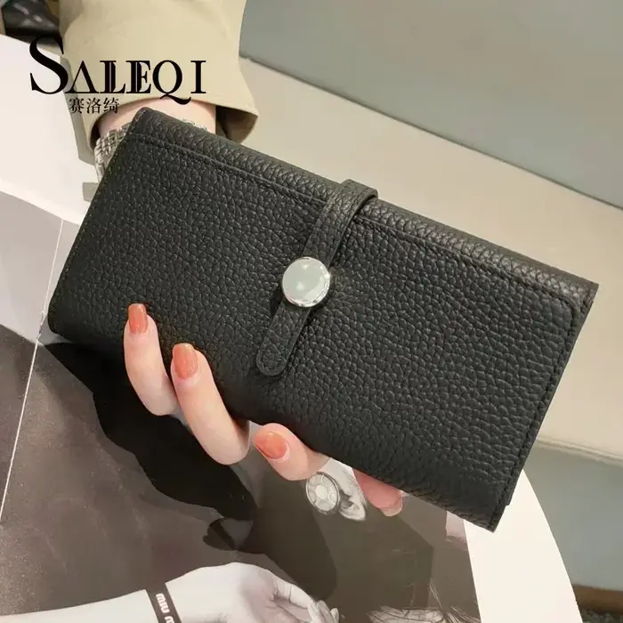 Portefeuille en cuir véritable pour femmes