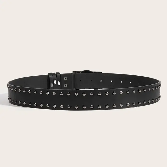Desinger ceintures pour femmes de haute qualité marque de luxe Punk Goth Rivet noir jean unisexe hommes ceinture patte