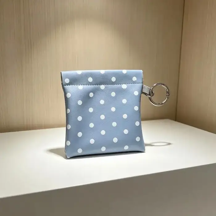 Porte-monnaie en cuir PU à pois