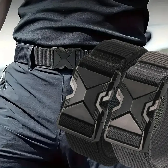 Ceinture à boucle en Nylon tressé pour hommes, légère et respirante, 125cm, pour les déplacements qu