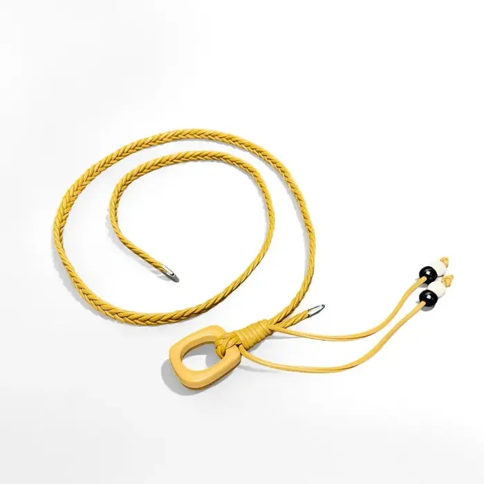 Ceinture fine tressée bohème tendance pour femme – Ceinture polyvalente et originale pour tenues inspirées de la dopamine