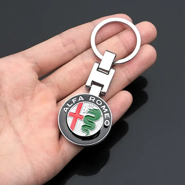 1 pièce Porte-clés emblème de voiture en métal