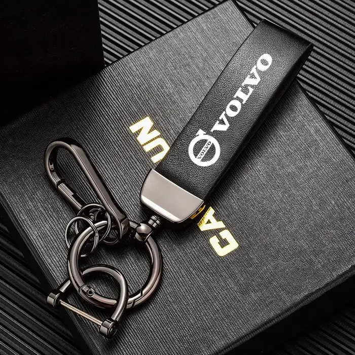 JOKey-Porte-clés de voiture en cuir, pendentif anti-perte, cadeau pour Volvo EX90, V60, V40, XC90, S