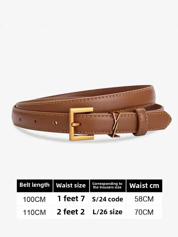 Ceinture en cuir noir Simple à la mode pour femmes