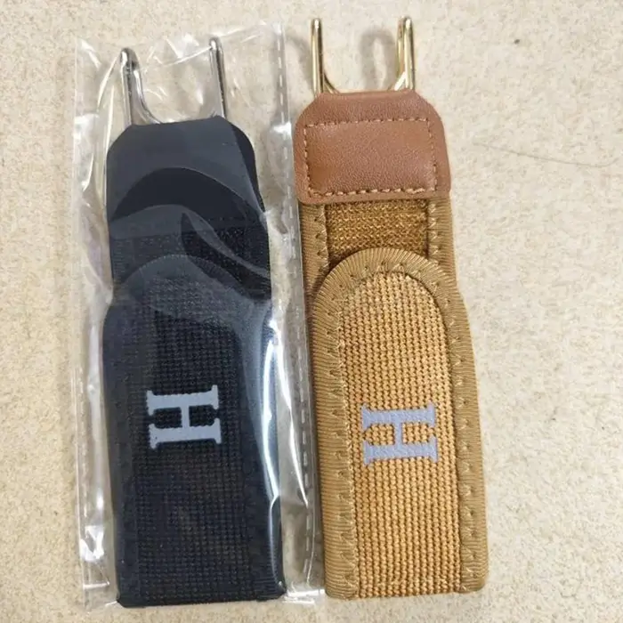 Ceinture élastique sans boucle réglable avec crochet, 1/2 pièces, ceinture de taille en velcro pour 