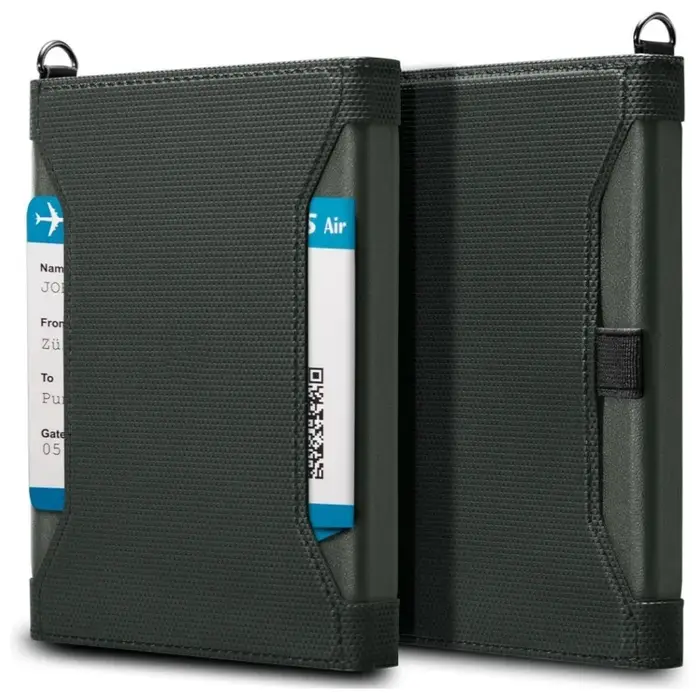 Protection Rfid porte-passeport portefeuille de voyage pour hommes en cuir Multi fonction
