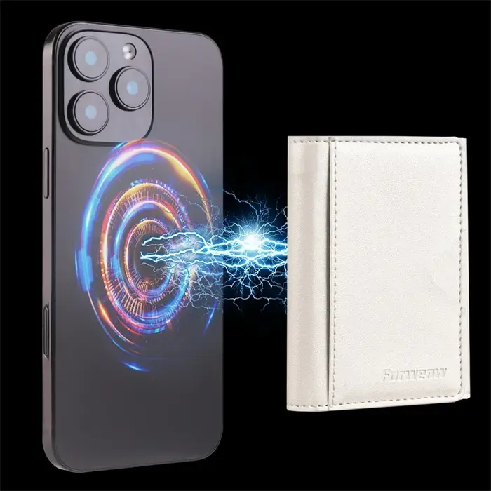 Porte-cartes magnétique multifonctionnel en cuir PU pour cartes de crédit