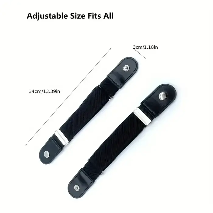 2 pièces/ensemble sans boucle ceinture élastique pour femmes hommes unisexe