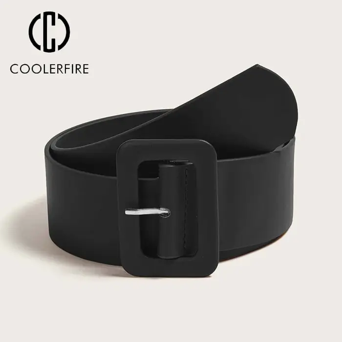 Ceinture large en cuir PU pour femmes
