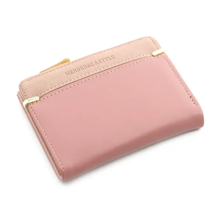 Portefeuille femme court rose porte-monnaie mode portefeuilles pour femme porte-carte petites dames