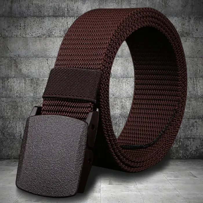 Ceinture pour hommes décontracté léger respirant tactique extérieur boucle automatique entraînement militaire contrôle