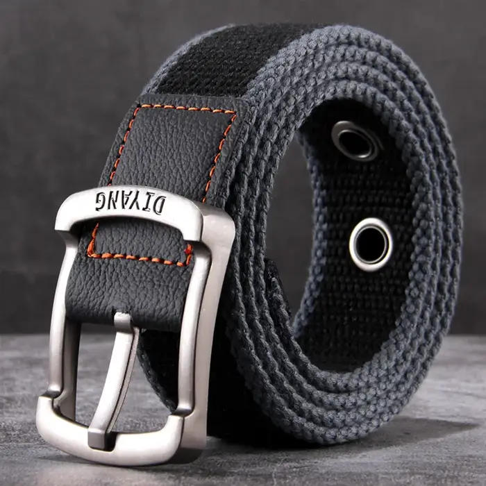 Ceinture, ceinture à boucle en toile pour hommes