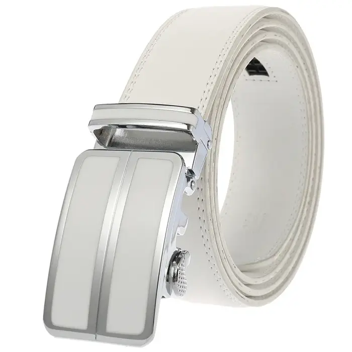 Plyesxale-Ceinture habillée en cuir véritable pour homme