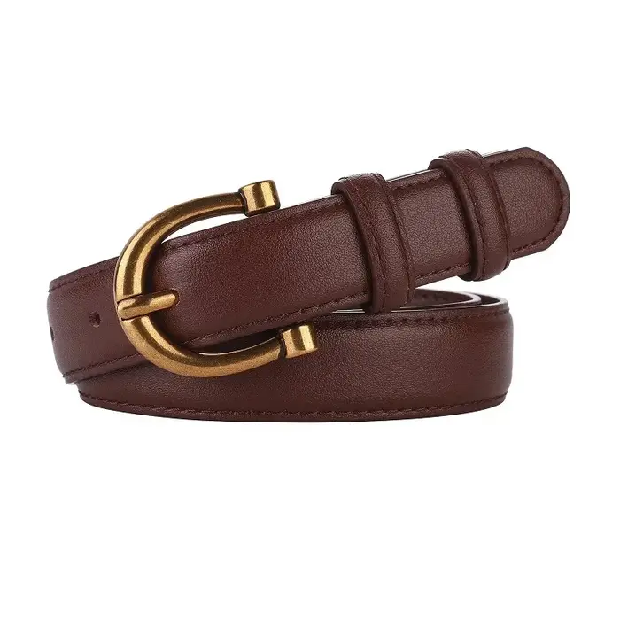 Ceinture en cuir véritable suédé pour femmes