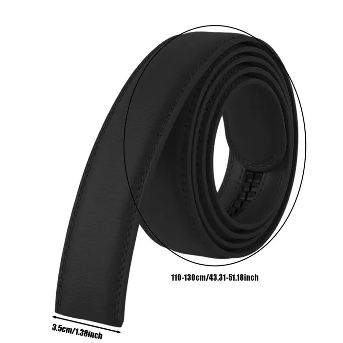 Corps de ceinture automatique pour hommes, 3.5CM, sans boucle, bande de ceinture de remplacement de haute qualité