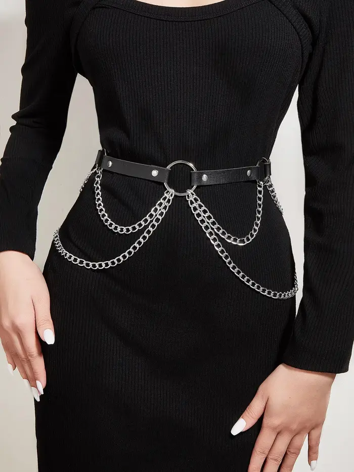 Femmes mode ceinture chaîne Style de rue
