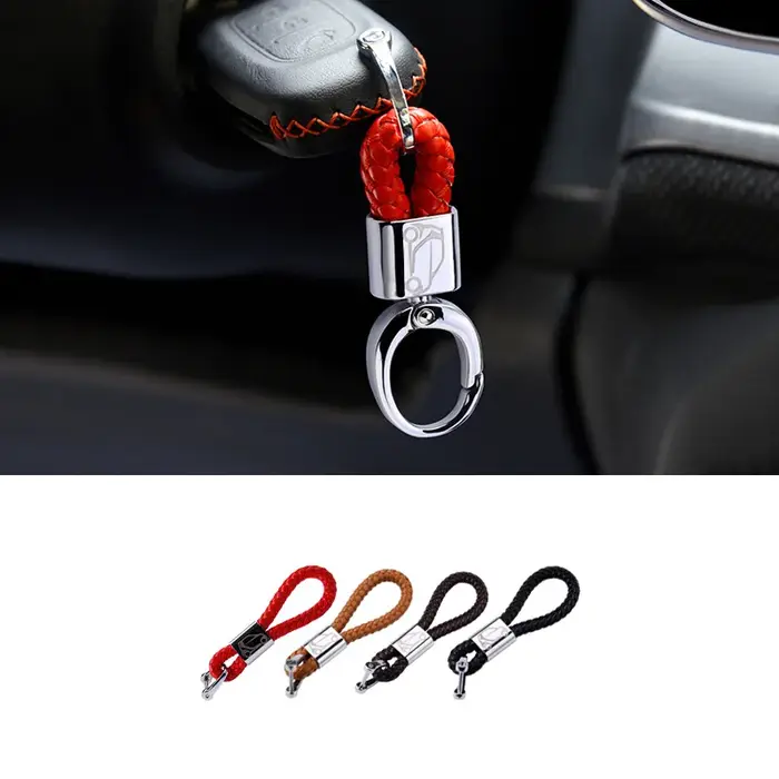 Porte-clés de voiture tissé à la main pour hommes et femmes
