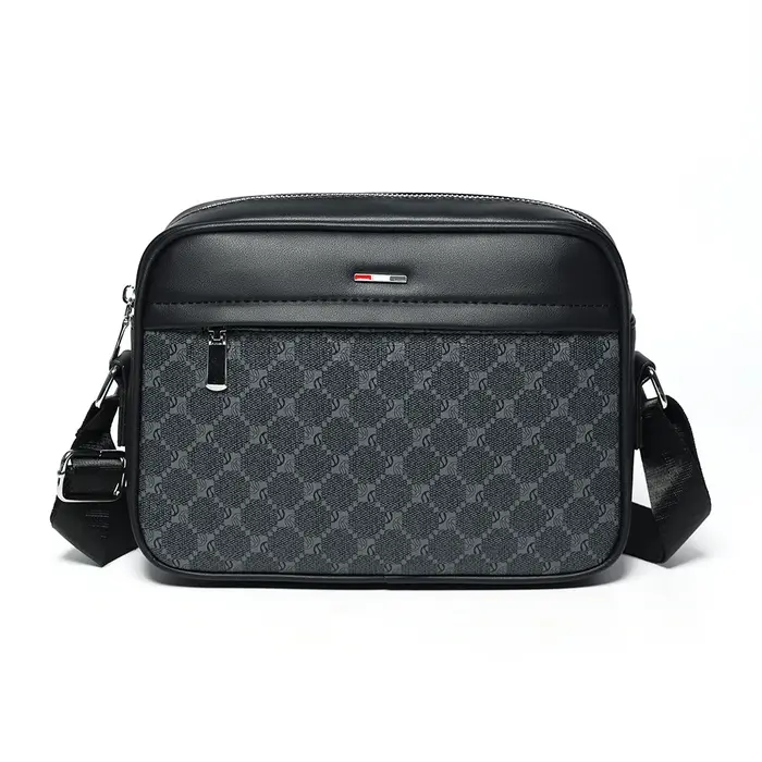 Sacs à bandoulière Vintage de luxe pour hommes, sac à bandoulière en cuir, sac latéral noir, sacoche