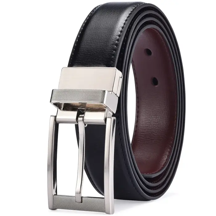Ceinture en cuir réversible pour hommes