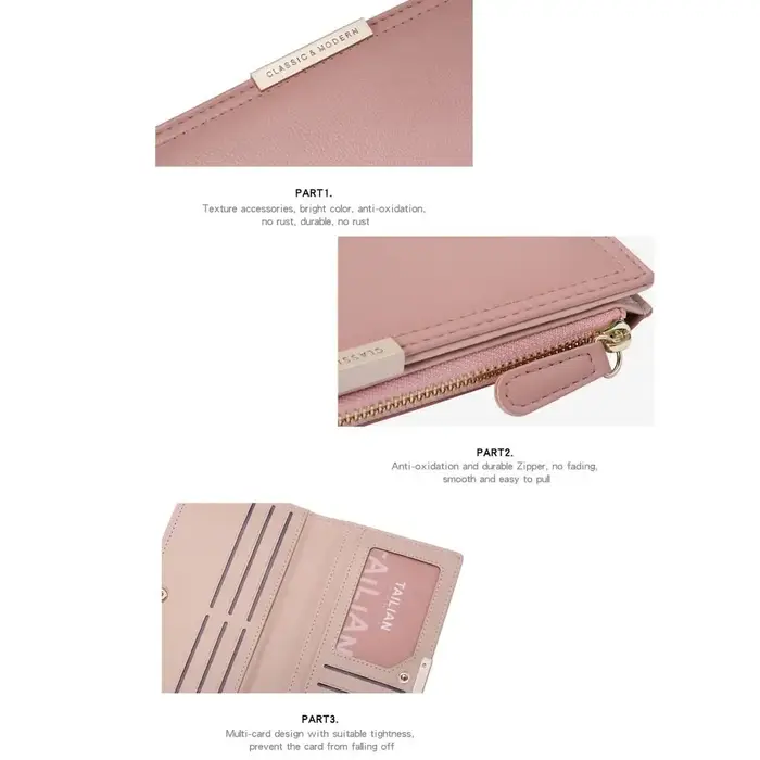 Portefeuille Long multi-cartes pour femmes