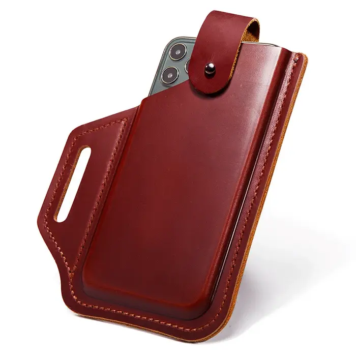 Pochette de téléphone de ceinture en cuir