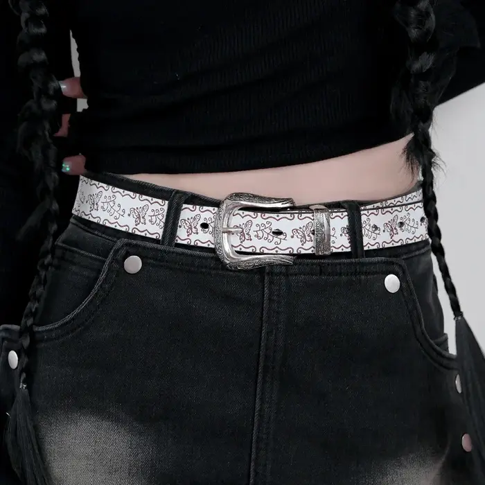 Ceinture de personnalité imprimée à la mode pour filles