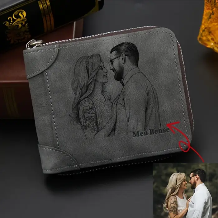 Portefeuille pour homme personnalisé avec photo