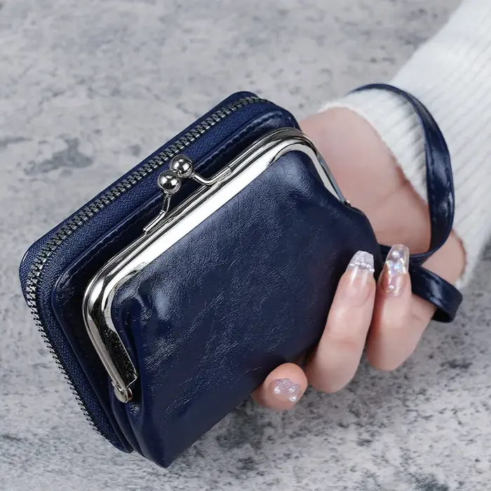 Femmes portefeuilles et sacs à main en cuir PU sac d'argent femme court moraillon sac à main petits