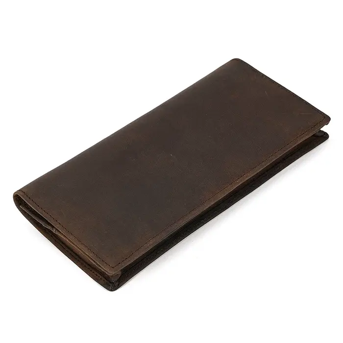 RFID – portefeuille en cuir de cheval fou pour hommes