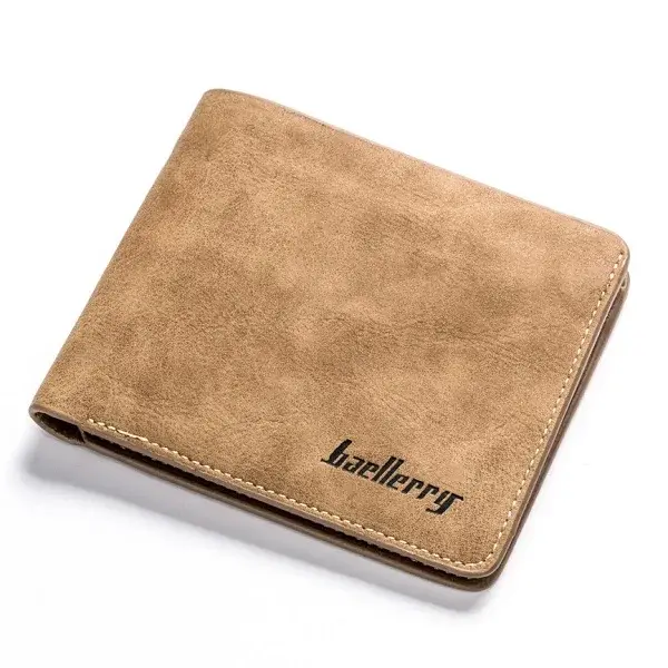 Nouveaux hommes portefeuille en cuir affaires pliable portefeuille de luxe mince Hipster peau de vac