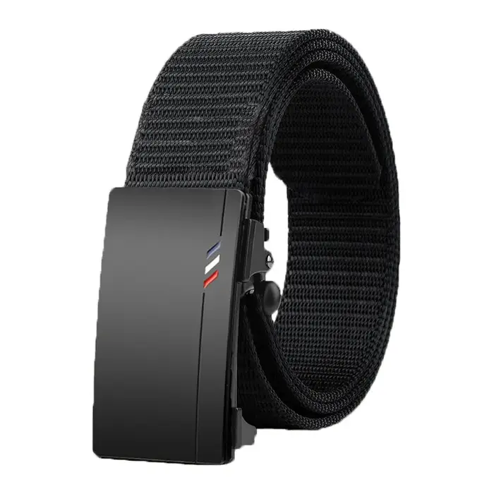 Ceinture en Nylon pour hommes, décontractée, toile tissée, respirante, boucle automatique, sangle de