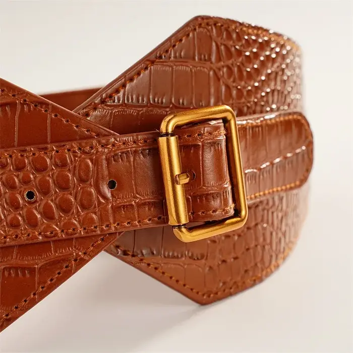Ceinture élastique extra-large de style européen et américain pour femmes